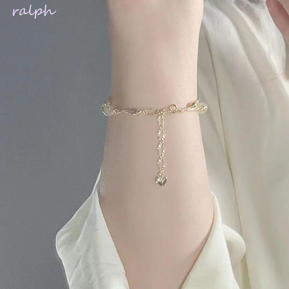 Vòng Tay Hai Lớp Đính Hạt Hình Hoa Hồng Dễ Thương