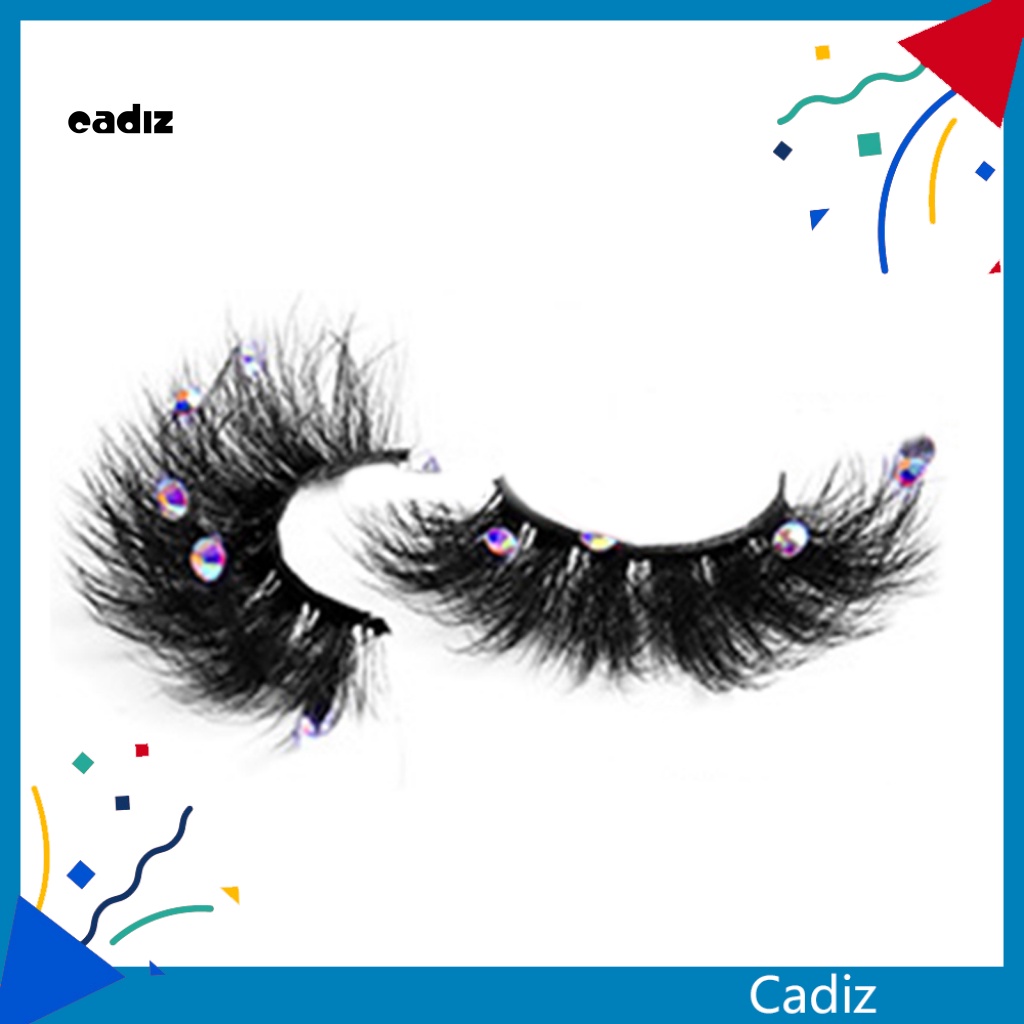 1 Cặp Lông Mi Giả CADI Dài Đính Đá Tự Nhiên Dành Cho Nữ