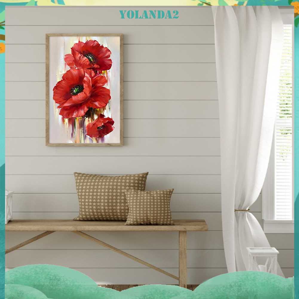 Tranh Đính Đá Kim Cương Toàn Bộ 5D DIY Hình Vẽ Hoa Trang Trí Nhà Cửa