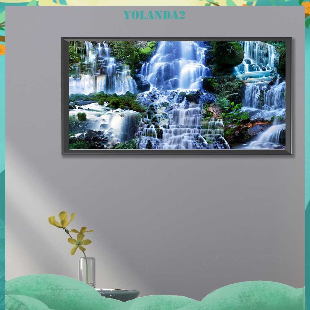 Tranh Đính Đá Kim Cương Toàn Bộ 5D DIY Hình Thác Nước