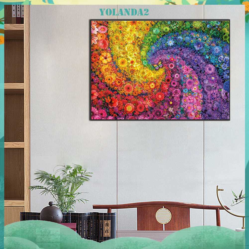 Tranh Đính Đá Kim Cương Toàn Bộ 5D DIY Hình Vẽ Hoa Trang Trí Nhà Cửa