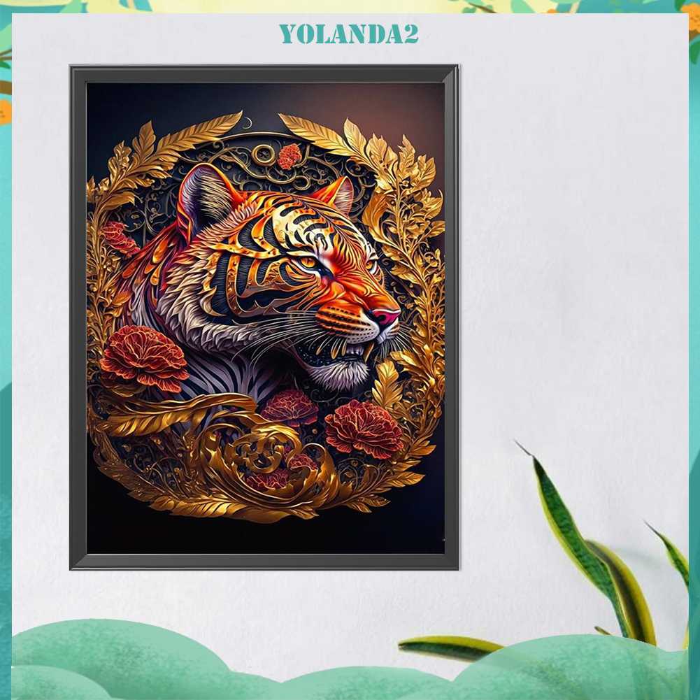 Tranh Đính Đá Kim Cương Toàn Bộ 5D DIY Hình Vẽ Hổ