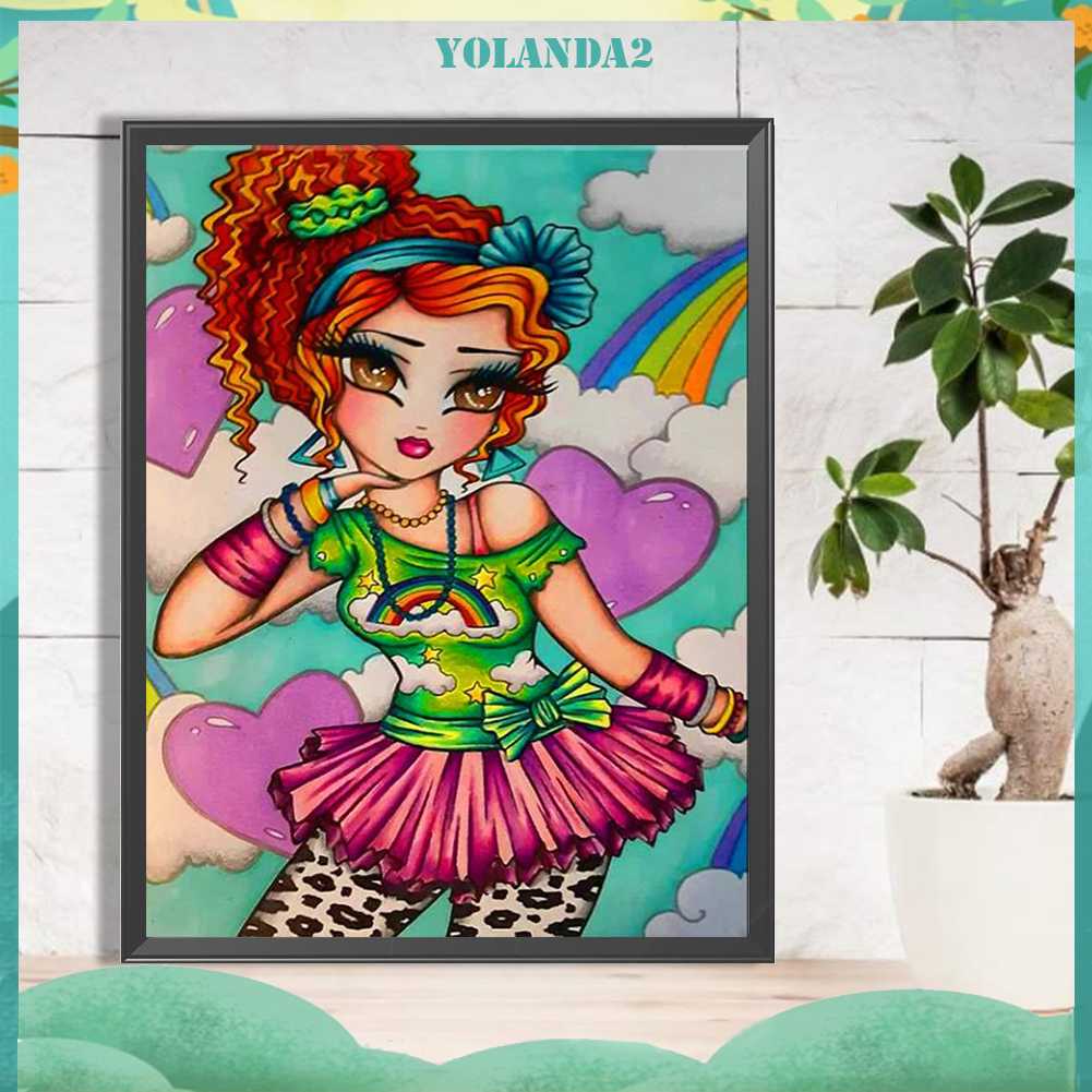 Tranh Đính Đá Kim Cương Toàn Bộ 5D DIY Hình Vẽ Cô Gái Trang Trí Nhà Cửa