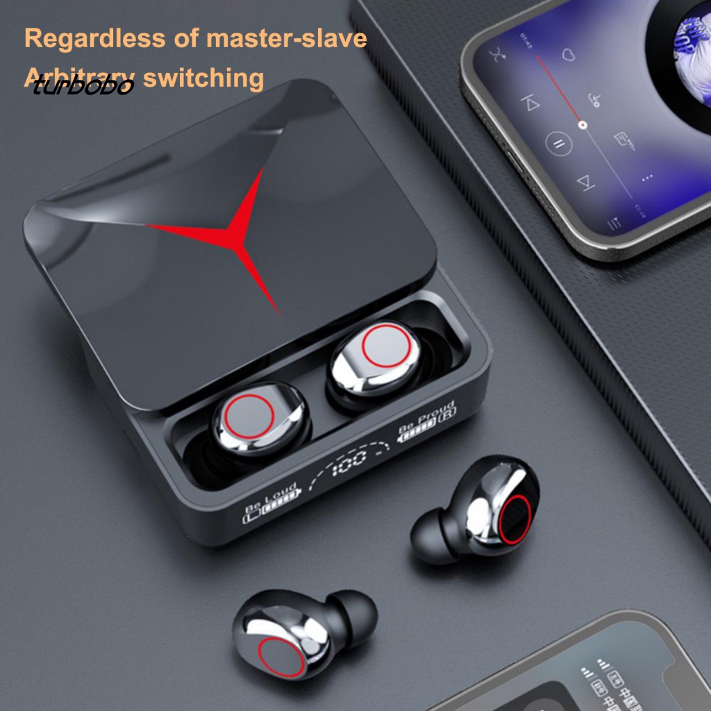 Tai Nghe Thể Thao Không Dây Bluetooth M90 Mini Âm Thanh Trung Thực Cao Màn Hình LED Hiển Thị Điện Tử 5.3