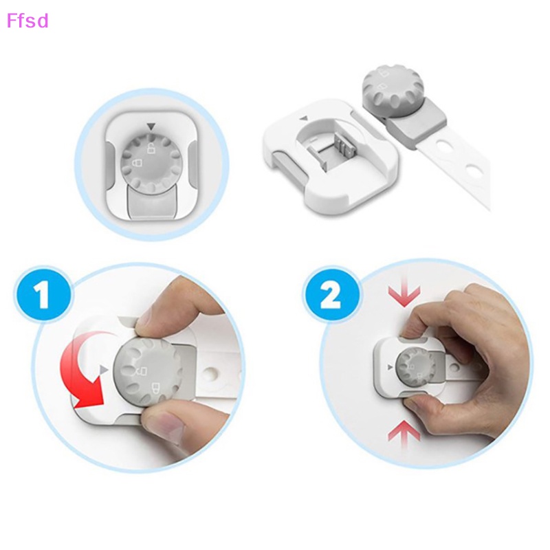 {Ffsd} Khóa Cửa Tủ Đa Năng Chống Kẹp Bảo Vệ An Toàn Cho Bé * Hàng Bán Chạy