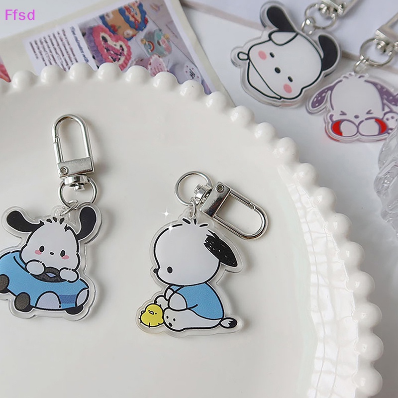 {Ffsd} Set 2 Móc Khóa Acrylic Hai Lớp Hình Cún Dễ Thương Trang Trí Cho Cặp Đôi * Bán Chạy