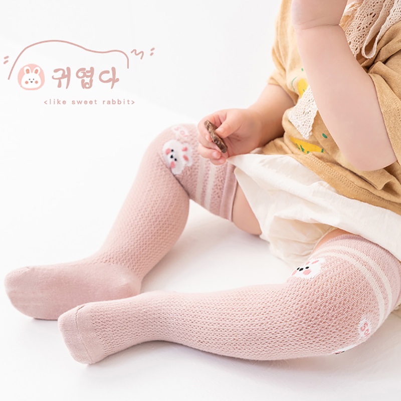 Vớ Cotton Lưới Mỏng Dài Qua Gối Chống Muỗi Dành Cho Bé Sơ Sinh
