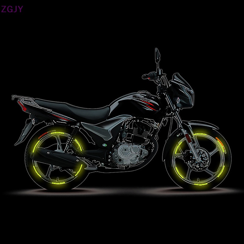 Miếng Dán Trang Trí Bánh Xe Hơi / Mô Tô Phản Quang Độc Đáo Mới