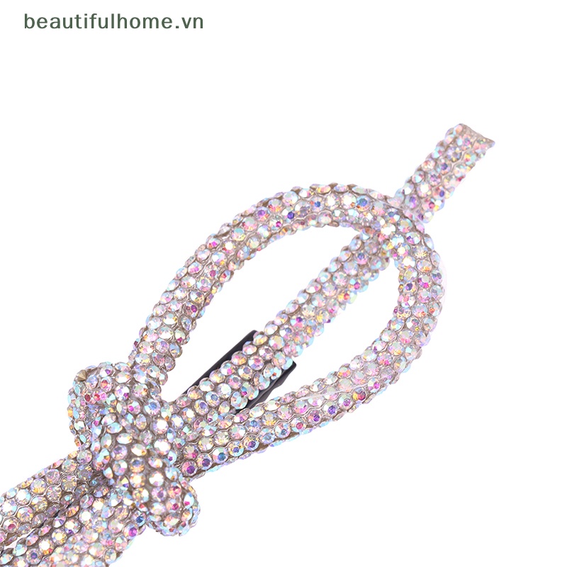 Bộ 2 Kẹp Tóc Hình Nơ Đính Đá Xinh Xắn