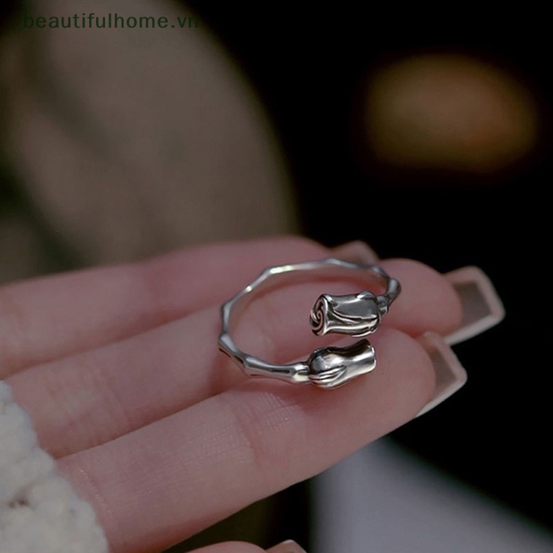 [Đẹp Mắt] Nhẫn Hở Hình Hoa Cổ Điển Hợp Thời Trang Làm Quà Tặng Trang Sức Cho Nữ [beauty]