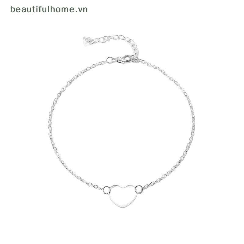 Vòng Tay Trang Sức Hình Trái Tim Đơn Giản Thời Trang Âu Mỹ DIY Dành Cho Bạn Nữ [beauty]