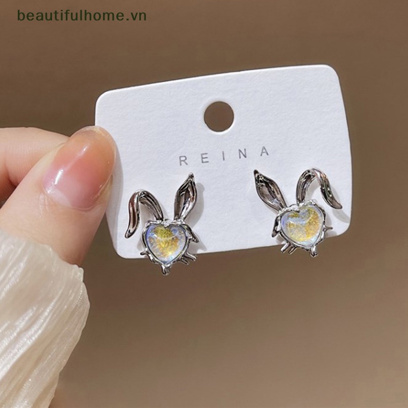 [beautifulhome] Bông Tai Dạng Kẹp Hình Thỏ Thanh Lịch Ngọt Ngào Cho Nữ [beauty]
