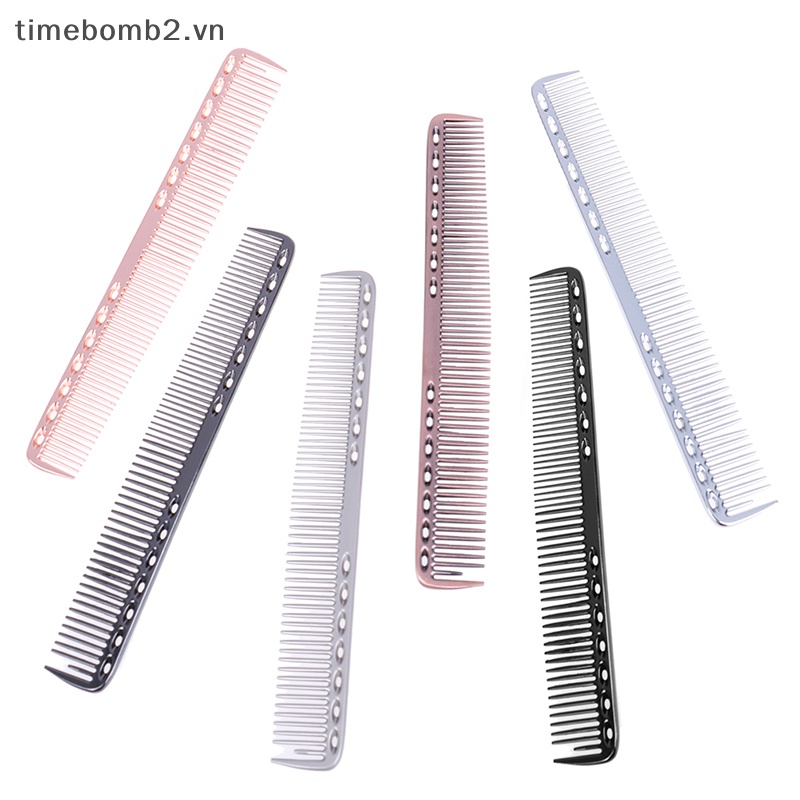 Lược Chải Tóc Bằng Kim Loại Nhôm Chống Tĩnh Điện Chuyên Dụng Cho Salon