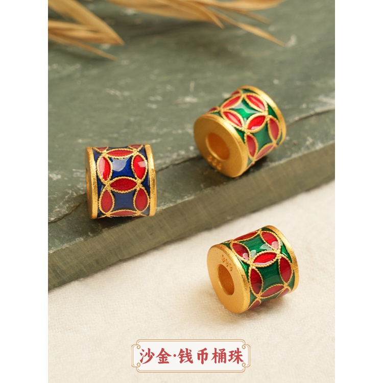 Phụ Kiện Hạt Xỏ Vòng Tay Tự Làm Xâu Chuỗi Hạt Màu Vàng Kim Phiên Bản Retention Cao Cấp