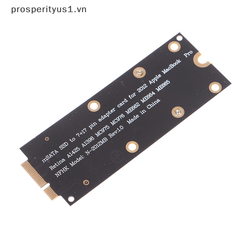 Thẻ Chuyển Đổi mSATA SSD Sang SATA 7 + 17 Pin 2012 Pro MC976 A1425 A1398 Chuyên Dụng