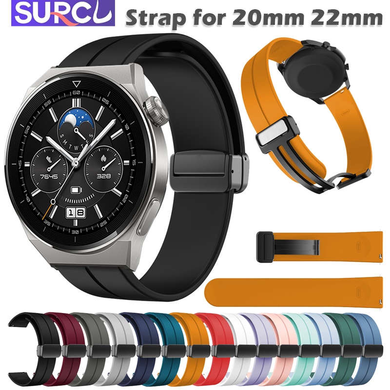 Dây Đeo Silicon 22mm 20mm Cho Đồng Hồ Thông Minh Huawei GT 2 2e 3 46mm 42mm Samsung Galaxy watch 4 / 5 pro 45mm 44mm 40mm 4 classic / gear s3 / active 2 band