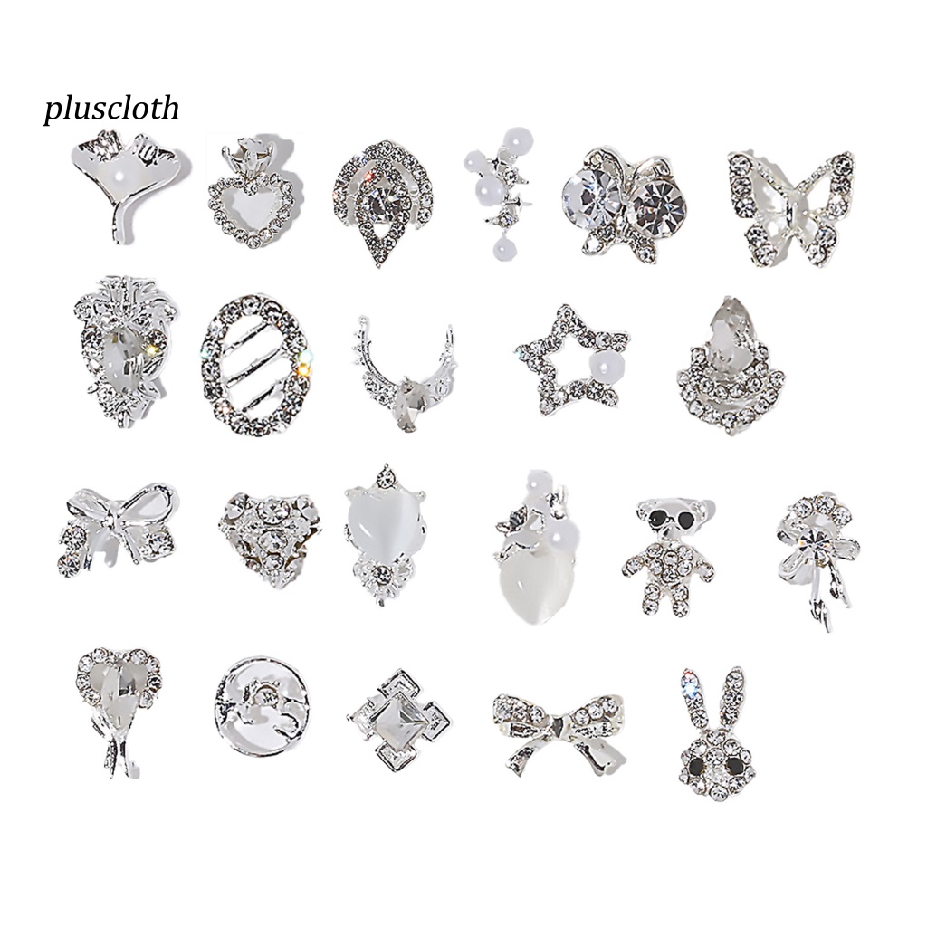 Bộ 10 Hạt Nơ Hợp Kim Lấp Lánh Trang Trí Móng Tay Nghệ Thuật