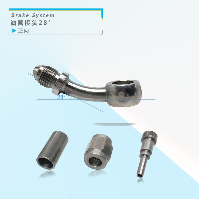 Đầu Ống Dẫn Dầu Phanh 0 / 28 / 75 Độ M10 Bằng Inox Chuyên Dụng Cho Xe Mô Tô