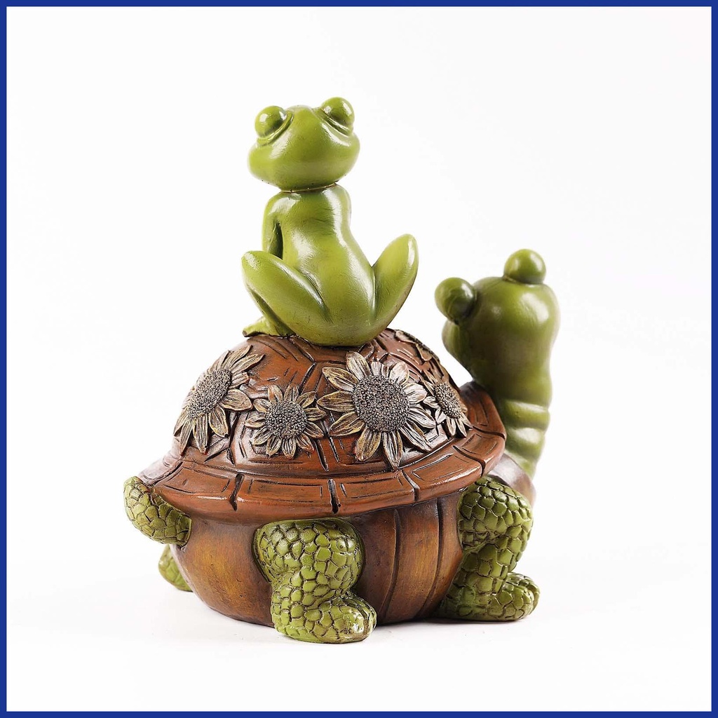 Đồ trang trí Chú Ếch / Rùa Bằng Nhựa Resin Màu Sáng Dễ Thương Trang Trí Sân Vườn