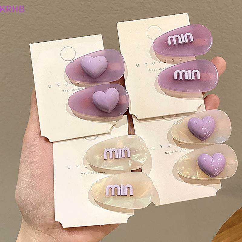 Set 2 Kẹp Tóc Mái Đơn Giản Cá Tính Hợp Thời Trang Mới