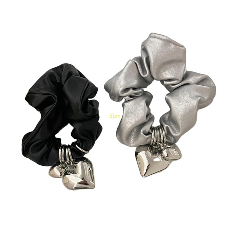 Dây Cột Tóc Co Giãn Không Làm Tổn Thương Tóc Đuôi Ngựa Hình Trái Tim Thanh Lịch