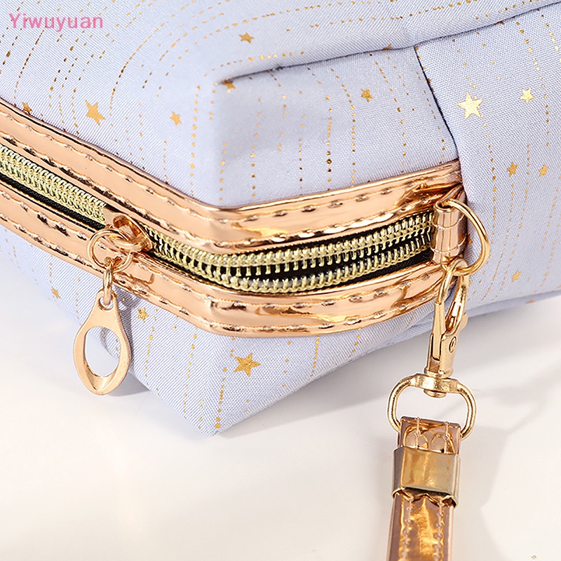 < Yiwuyuan > Túi Đựng Mỹ Phẩm / Đồ Trang Điểm Họa Tiết Ngôi Sao Lấp Lánh Mới Cho Nữ