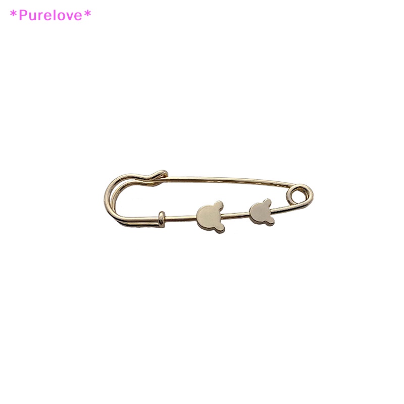 Ghim Cài Áo Hình Lục Giác / Gấu / Ngôi Sao Màu Vàng Bằng Hợp Kim Chống Ánh Sáng Phong Cách Vintage Mới