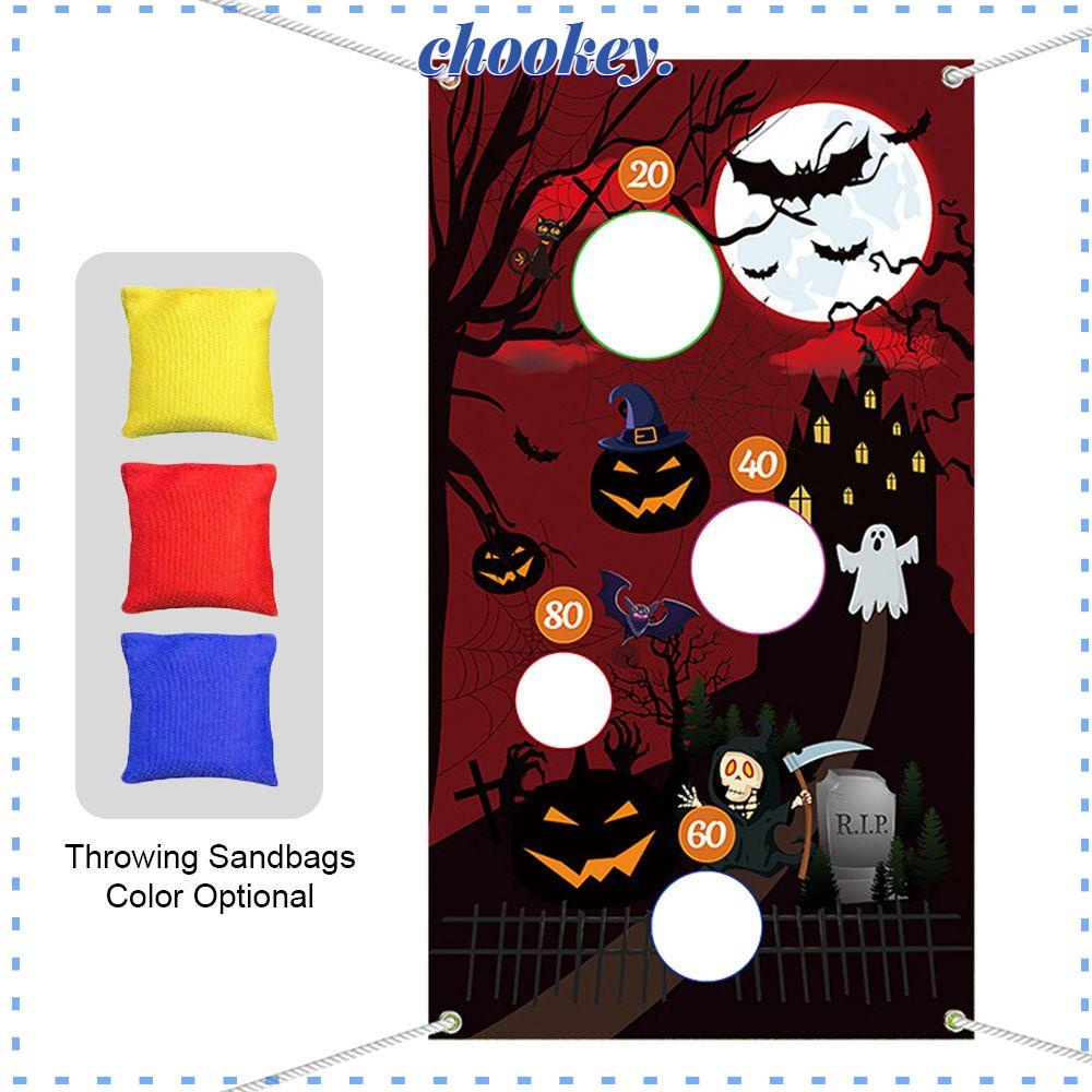 CHOOKEY Bộ Trò Chơi Ném Lâu Đài Halloween Vui Nhộn An Toàn Cho Người Lớn Và Trẻ Em