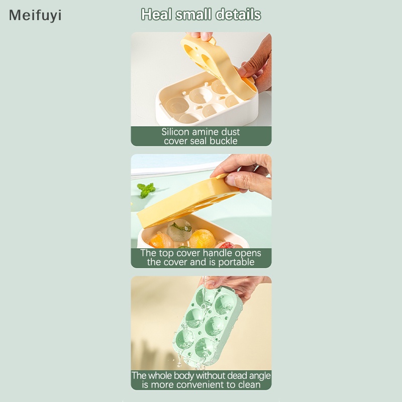 Khuôn Silicone Làm Đá Viên 6 Ngăn Tiện Lợi