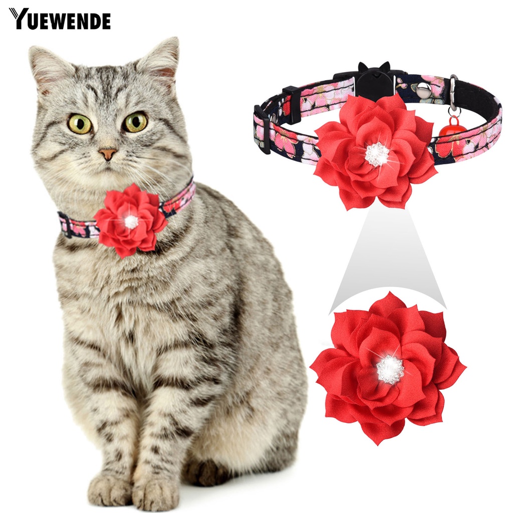 Yq.e Vòng Cổ Tháo Rời Được Họa Tiết Hoa Lớn Thoải Mái Dành Cho Thú Cưng Trong Nhà