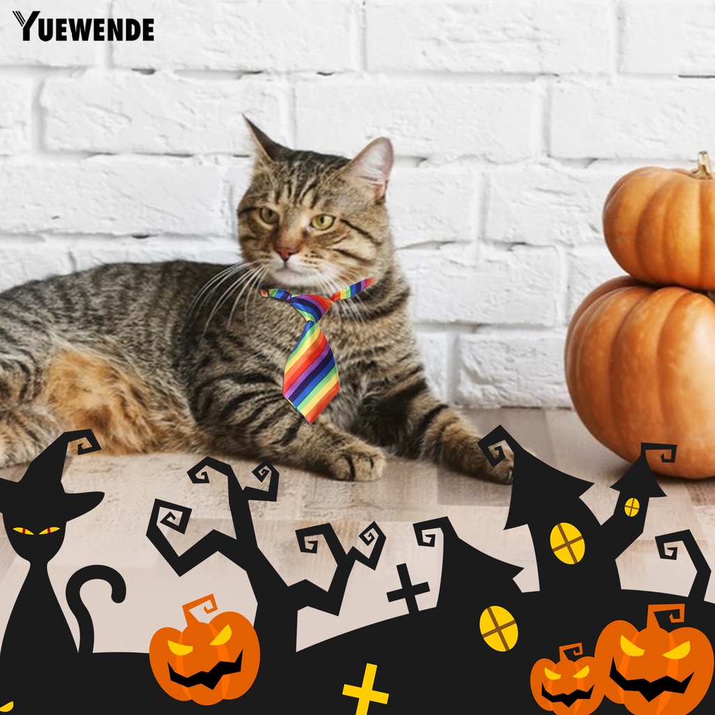 Yq.e 1 Set Phụ Kiện Cài Cổ + Mũ Hóa Trang Halloween Họa Tiết Hoa Siêu Nhẹ Có Thể Điều Chỉnh Cho Thú Cưng