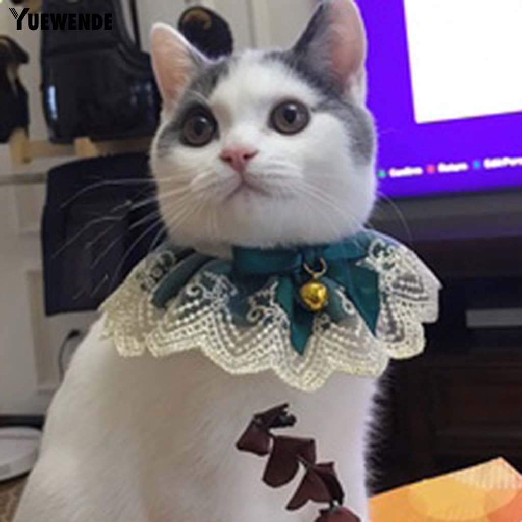 Yq.e Yếm Thắt Nơ Bằng Ren Thân Thiện Với Da Cho Thú Cưng Chụp Ảnh