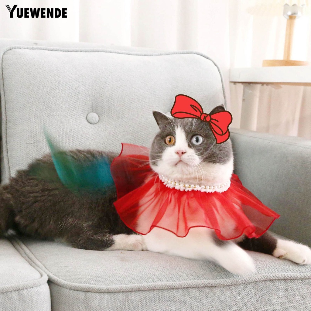 Vòng Cổ Đính Ngọc Trai Giả Thân Thiện Với Da Cho Thú Cưng