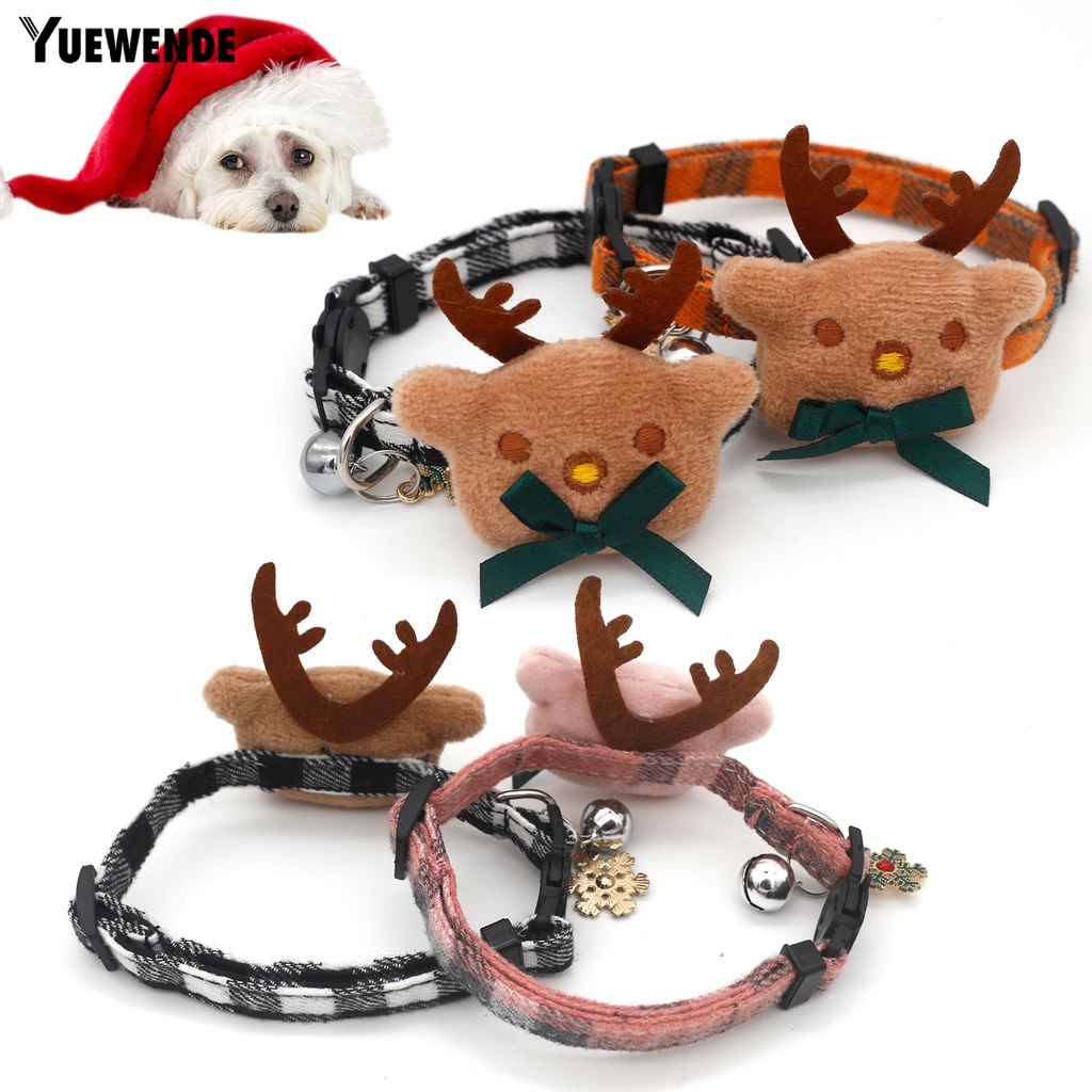 Yq.e Vòng Cổ Họa Tiết Caro Mềm Mại Có Chuông Dành Cho Thú Cưng