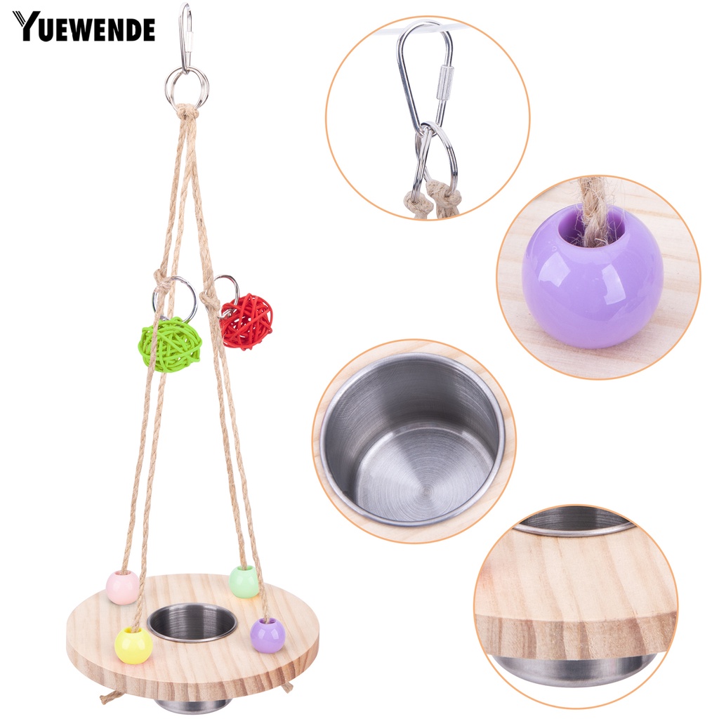 Đĩa Đựng Thức Ăn Bằng Thép Không Gỉ Nhiều Màu Sắc Cho Chim Cảnh