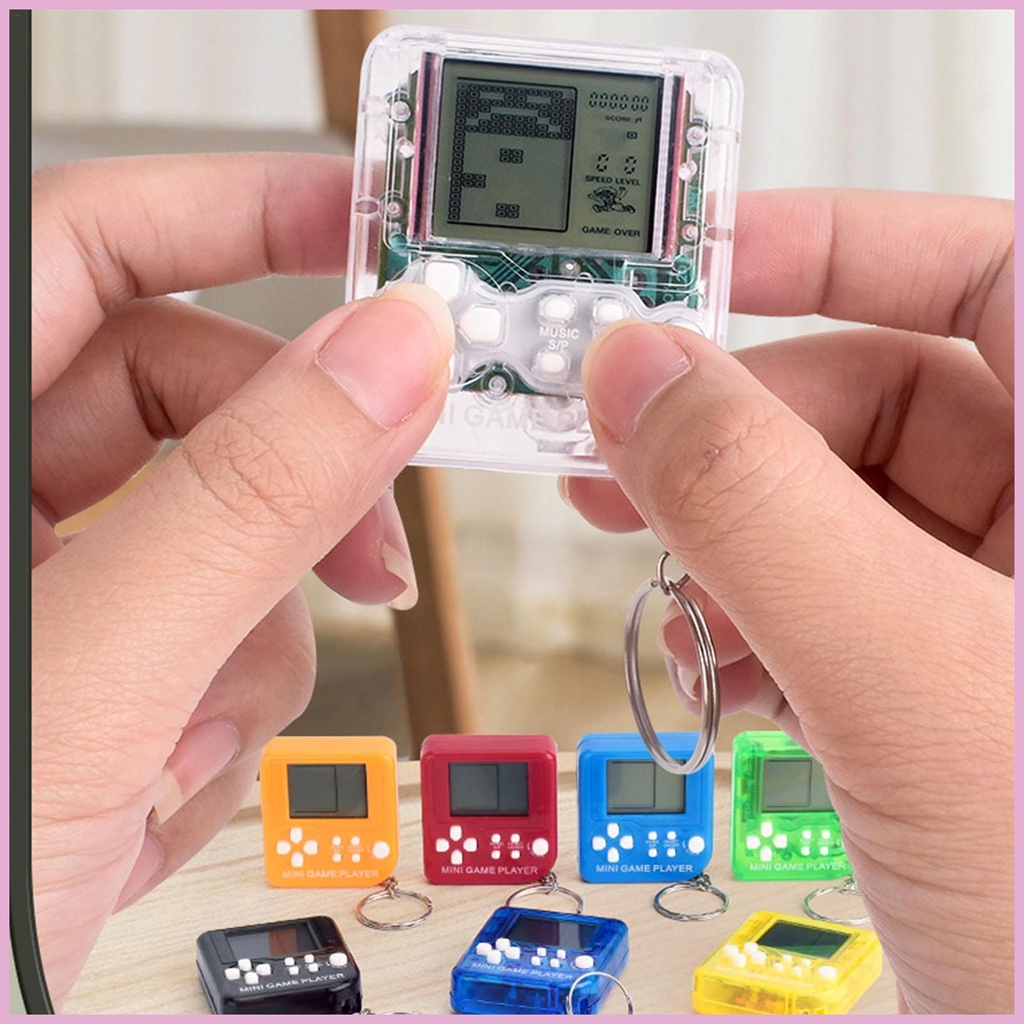 Máy Chơi Game Cầm Tay Mini Kiểu Cổ Điển Kèm Móc Khóa Tiện Dụng Cho Bé