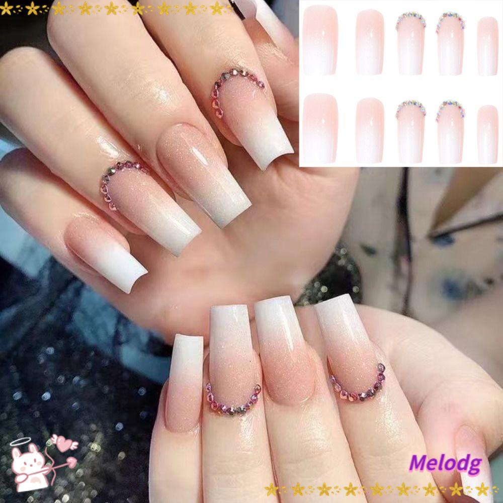 Bộ Móng Tay Giả Toàn Diện Đầu Vuông Dạng Nhấn DIY