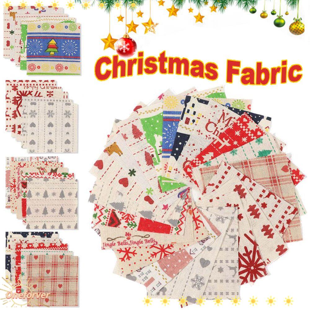 Bộ 20 Miếng Vải In Họa Tiết Giáng Sinh Dùng Trang Trí