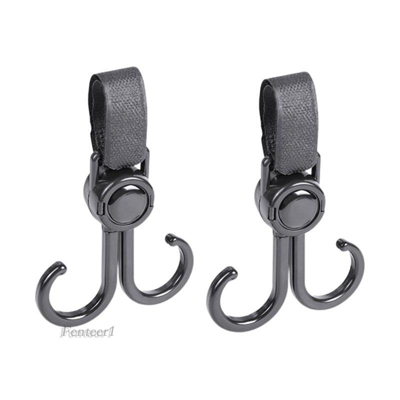 [Fenteer1] 2 Móc Treo Túi Xách Có Thể Xoay Được Dùng Cho Xe Đạp Trong Ký T
