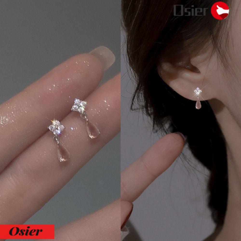 Osier1 Bông Tai Hình Giọt Nước Thời Trang|Bông Tai Đính Đá Lấp Lánh Thời Trang Mùa Hè Cho Nữ