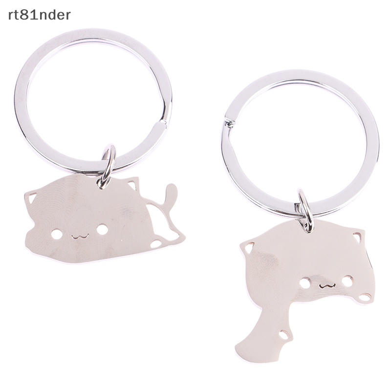 Rt Móc Khóa Hình Mèo Bằng Thép Không Gỉ Dễ Thương Trang Trí Túi Xách