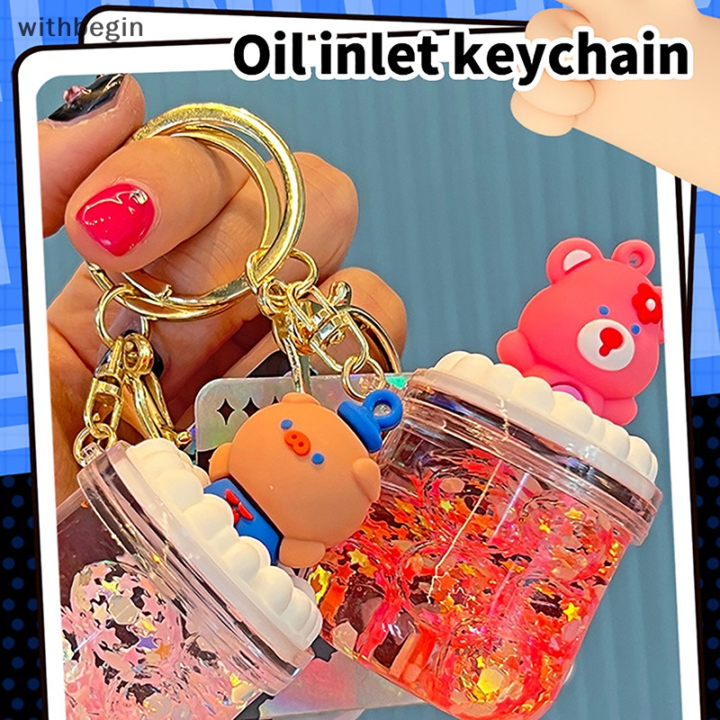 Móc Khóa Hình Gấu Trúc Hoạt Hình Dạng Cát Chảy Dễ Thương