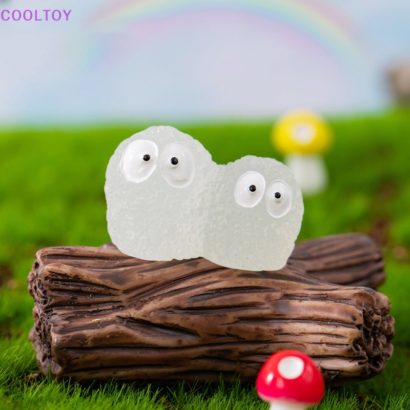 Bộ 2 Đồ trang trí Búp Bê Hoạt Hình Mini Màu Đen Phát Sáng Dùng Trang Trí Tiểu Cảnh