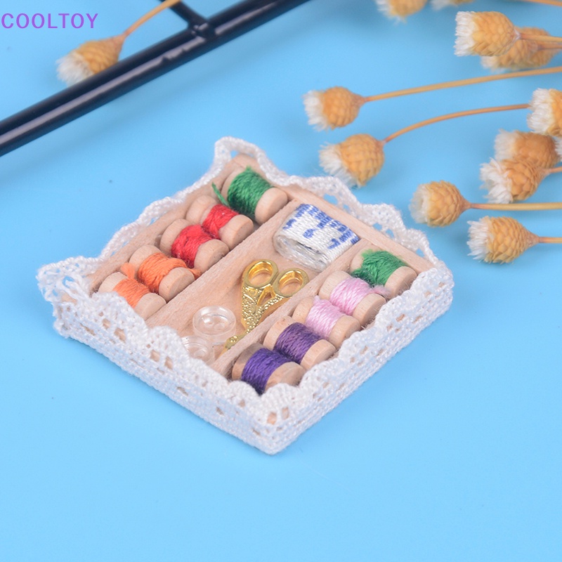 Cooltoy Hộp Dụng Cụ May Vá mini Tỉ Lệ 1: 12 Trang Trí Nhà Búp Bê