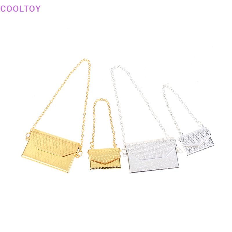 Túi Xách Tay Bằng Kim Loại Thời Trang Cho Búp Bê Tỷ Lệ 1 / 12