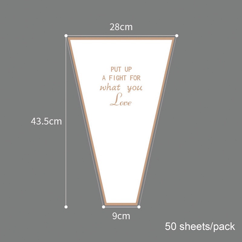 Set 50 Túi Đựng Hoa Hồng Trong Suốt Trang Trí Tiệc Cưới