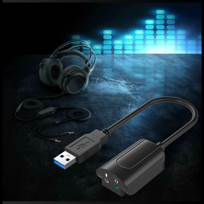 Thẻ Âm Thanh Usb 3.5 7.1 Chuyên Dụng Chất Lượng Cao