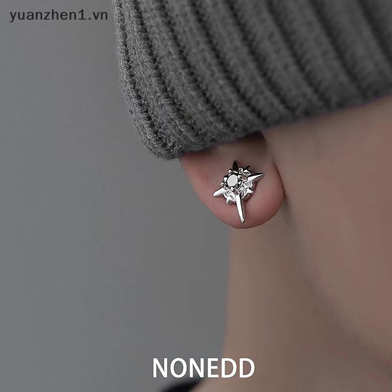 Bông Tai Nam Châm Hình Ngôi Sao Đính Pha Lê Phong Cách Hàn Quốc Thời Trang Cho Nữ