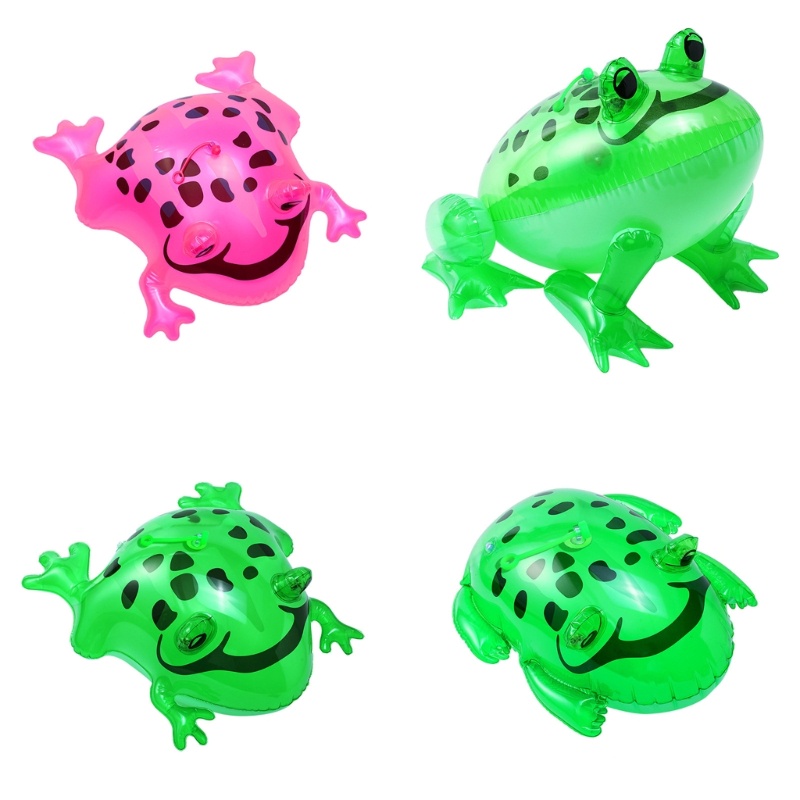 Bong Bóng Bơm Hơi Hình Chú Ếch Hoạt Hình Phát Sáng Trong Bóng Tối Cho Trẻ Em