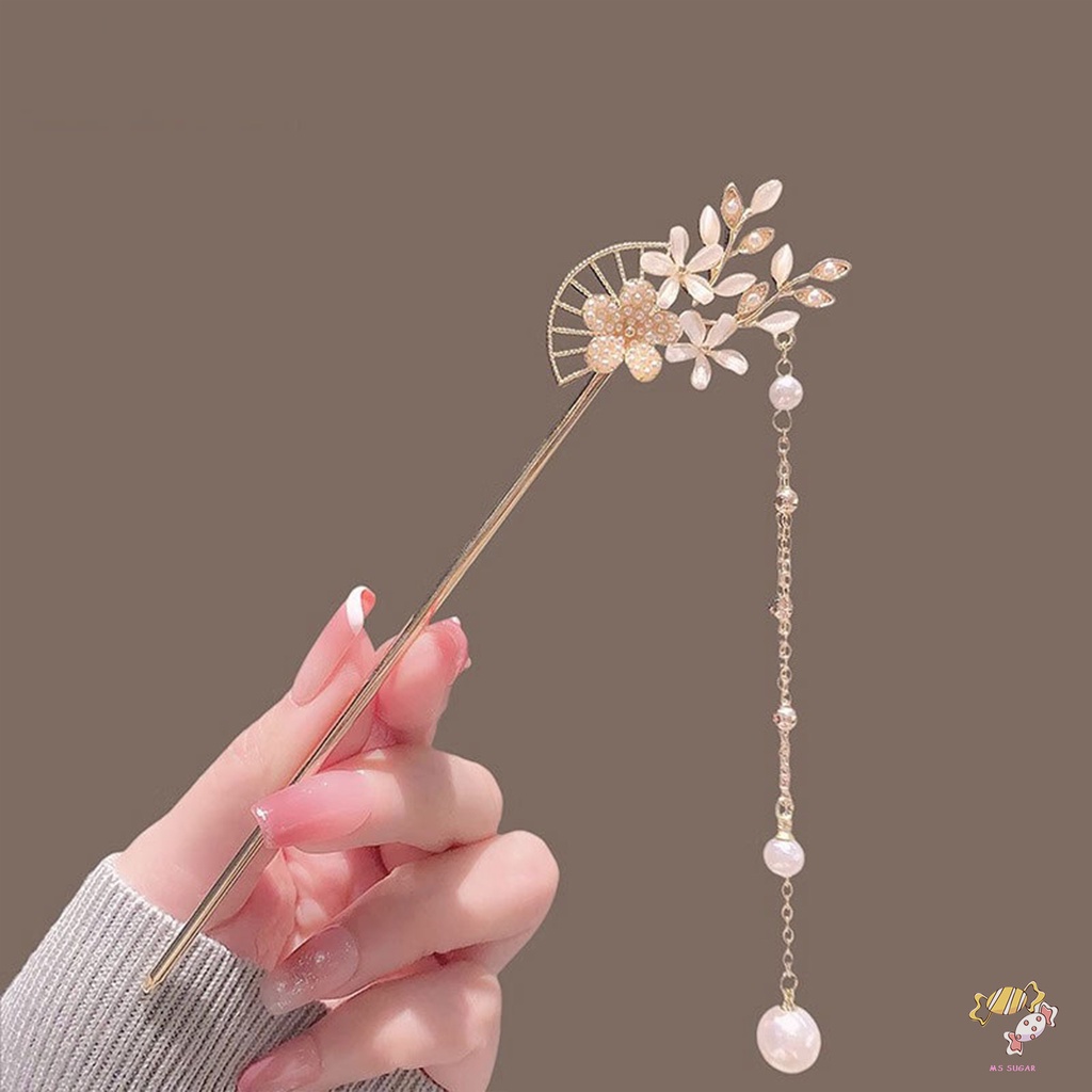 YADORNOS Trâm Cài Tóc Hình Cánh Quạt Bằng Hợp Kim Thời Trang Cho Nữ